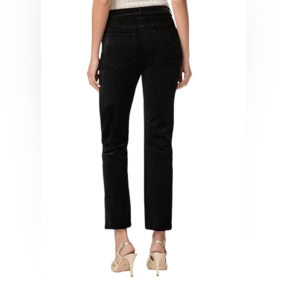 NWOT PAIGE Cindy Straight Leg Pants Twisted Seam Black Velvet Casual Women’s 25 - Picture 3 of 14